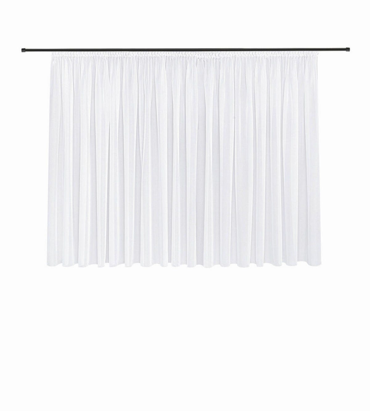 FERTIGSTORE  transparent  450/175 cm   - Weiß, Basics, Textil (450/175cm)