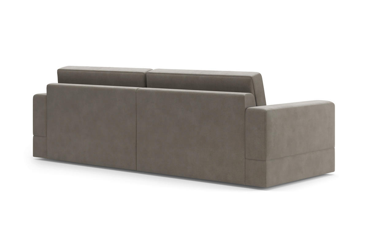 BIGSOFA FABIO E Flachgewebe Schlammfarben  - Schlammfarben/Schwarz, MODERN, Kunststoff/Textil (264/87/108cm) - Sit & More