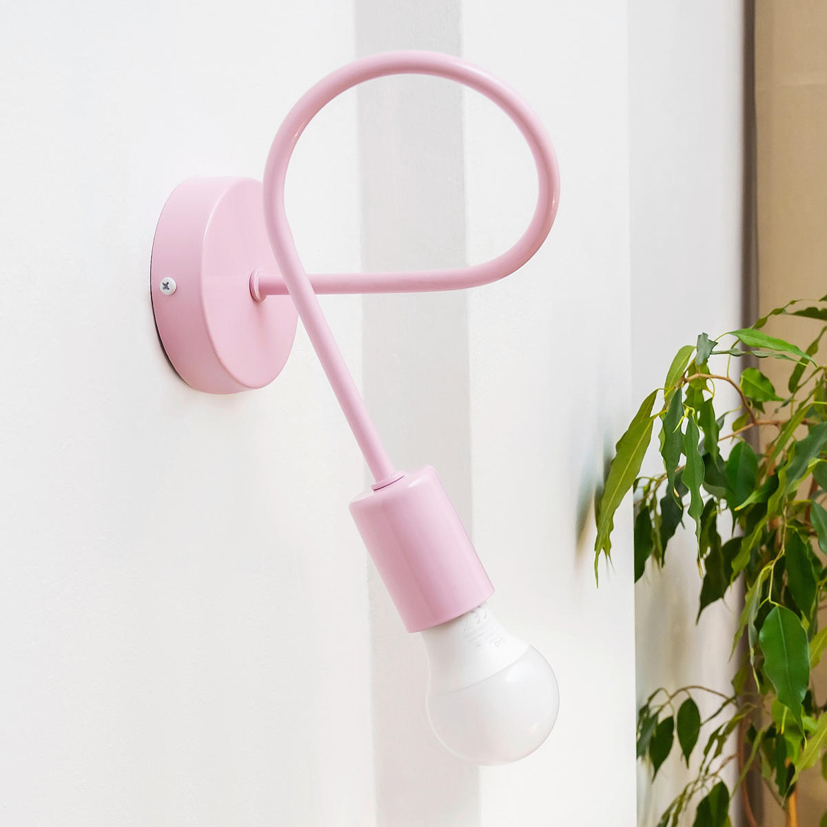 KINDERWANDLEUCHTE OXFORD  - Hellrosa, KONVENTIONELL, Metall (20/20/24cm)
