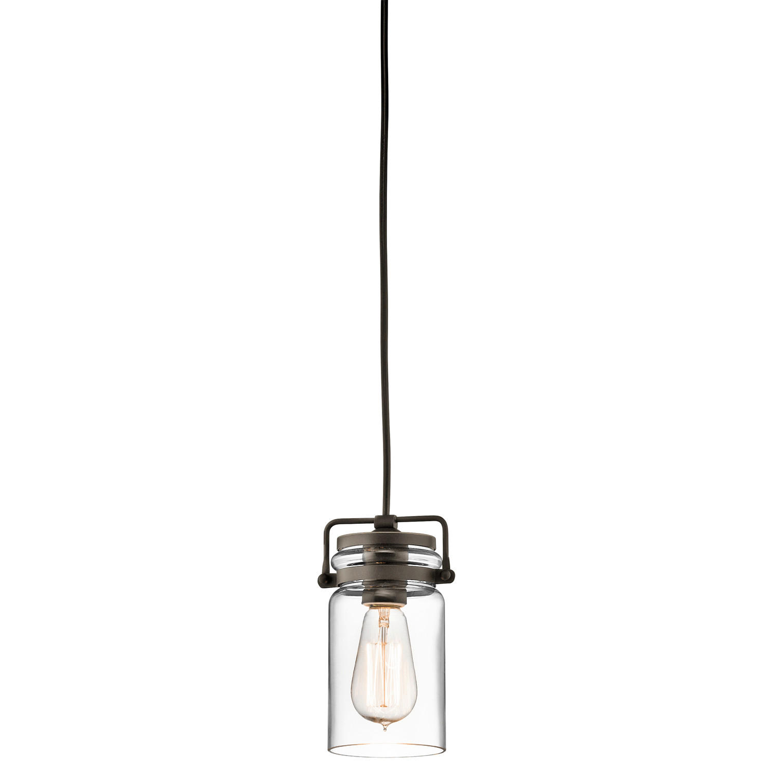 ZÁVESNÉ SVIETIDLO, 12/25.3 cm  - bronzová, Lifestyle, kov/sklo (12/25.3cm) - Elstead Lighting