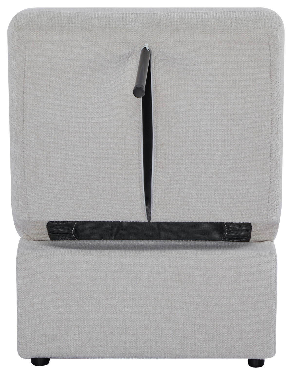 SCHLAFSESSEL in Samt Beige  - Beige/Schwarz, Design, Holz/Kunststoff (70/95/97cm) - Livetastic