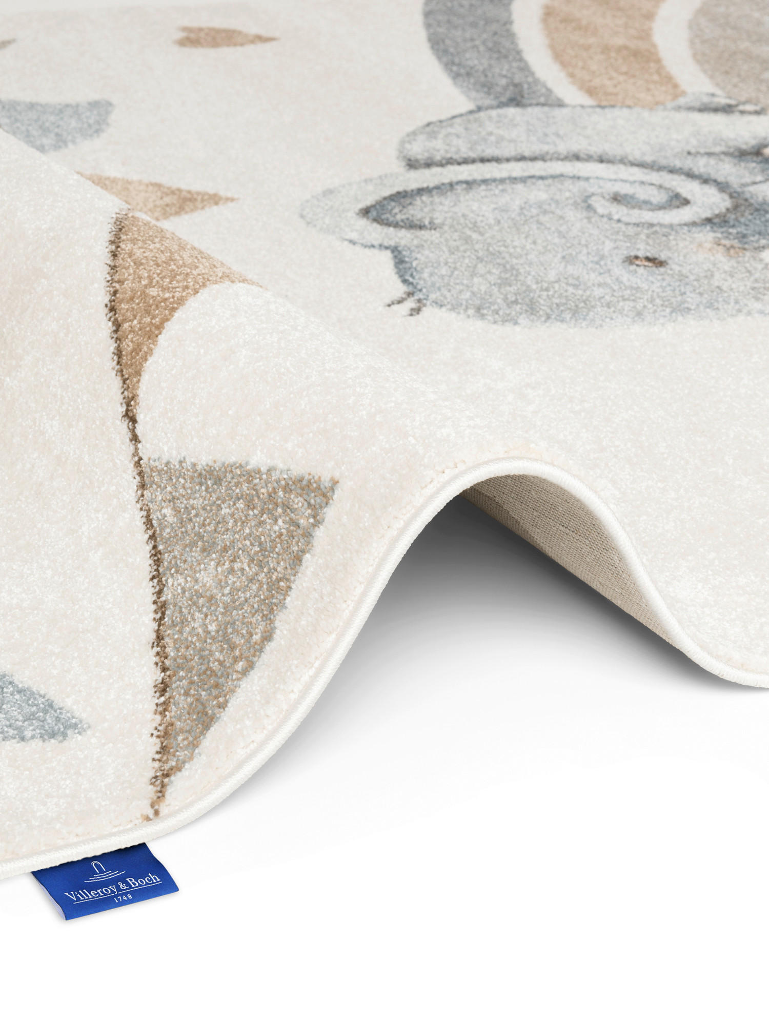 Thumbnail - Villeroy & Boch Kinderteppich Boho Kids, Creme, Mehrfarbig, Hellbraun, Kunststoff, Elefant, rechteckig, 160x230 cm, Oeko...