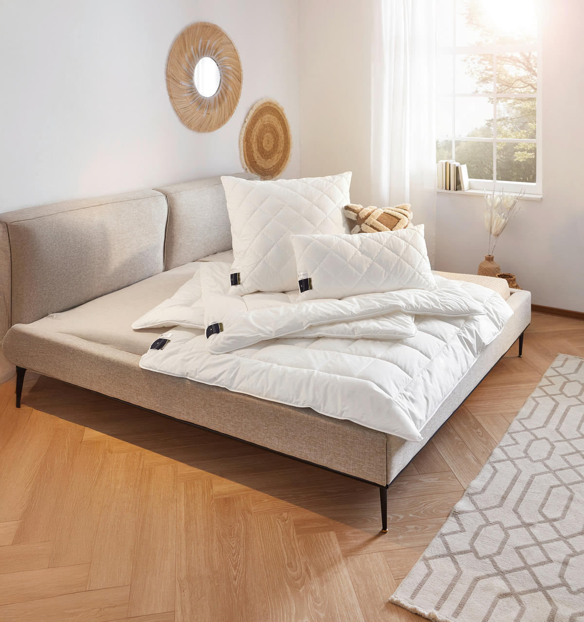 LETNÍ PŘIKRÝVKA, 135/200 cm, polyester, duté vlákno - bílá, Basics, textil (135/200cm) - Billerbeck