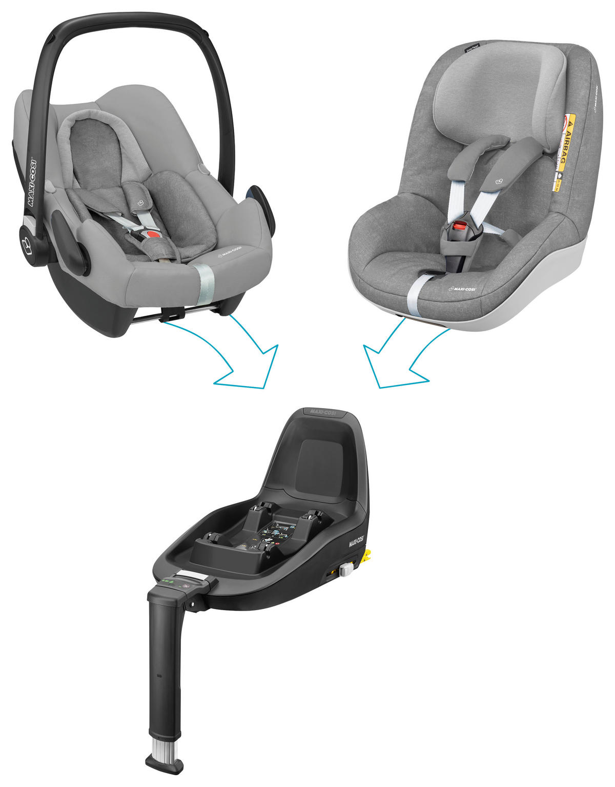 ISOFIX BAZA  FamilyFix One I-Size  - crna, Basics, plastika (38/90/68cm) - Maxi-Cosi
