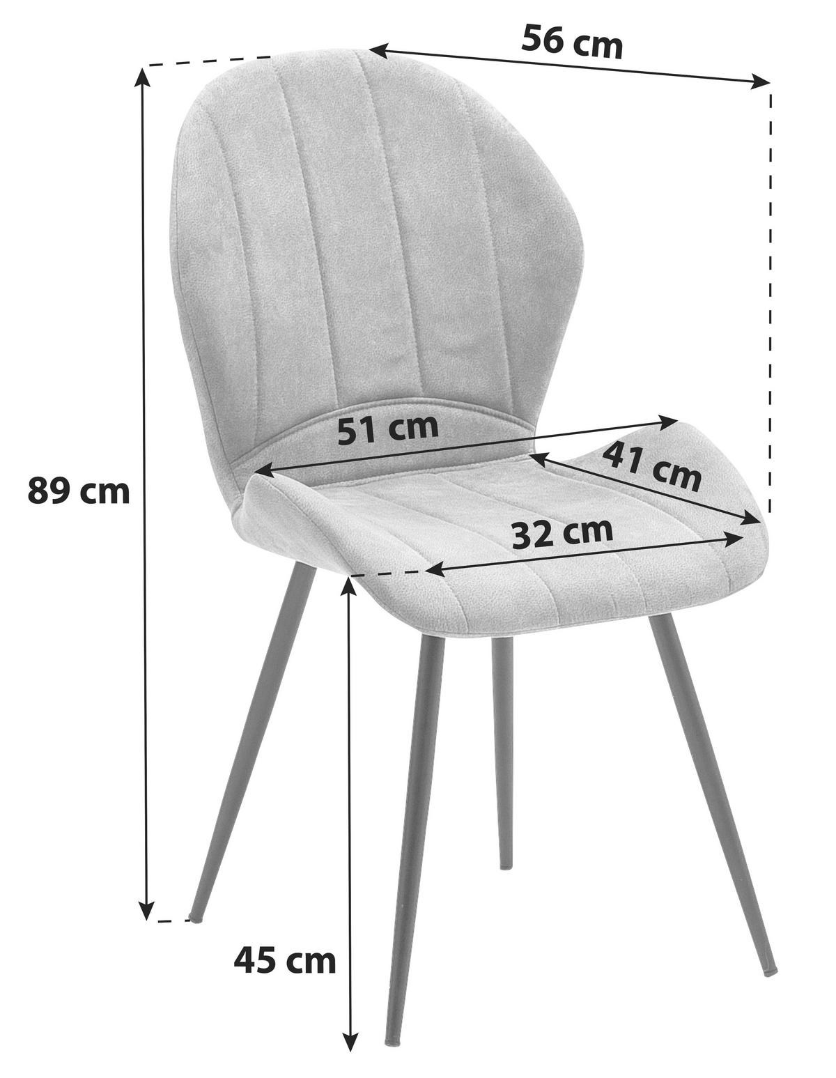 STUHL Flachgewebe Sandfarben  - Sandfarben/Anthrazit, Basics, Textil/Metall (51/89/56cm) - Livetastic