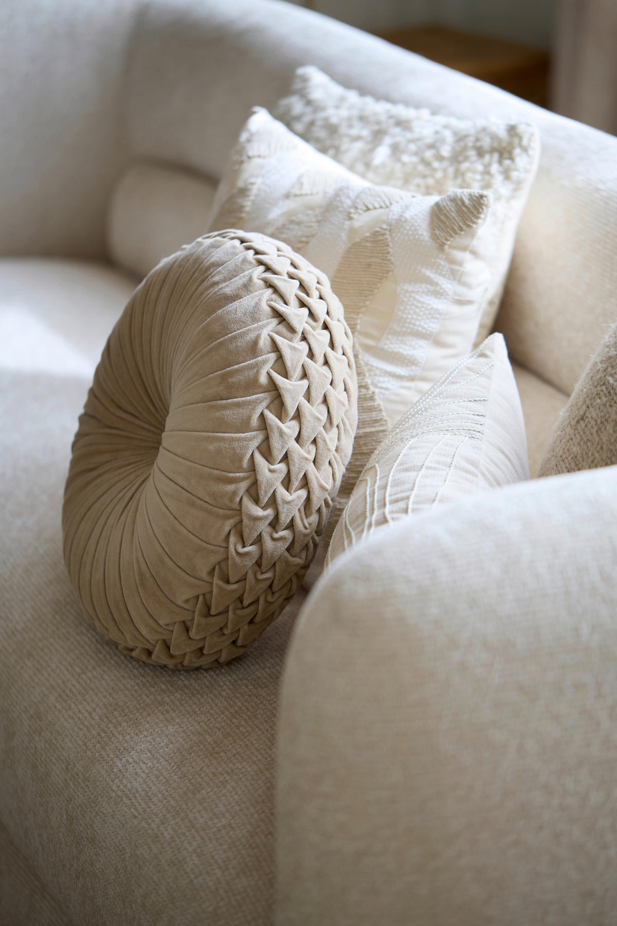 ZIERKISSEN 40 cm    - Goldfarben, LIFESTYLE, Textil (40cm) - Light & Living