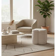 HOCKER Chenille Creme  - Creme, Design, Textil (43/46/43cm) - Xora