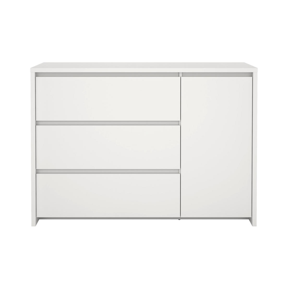 KOMMODE  in 119/84/48 cm  - Weiß, KONVENTIONELL, Holzwerkstoff (119/84/48cm) - Boxxx