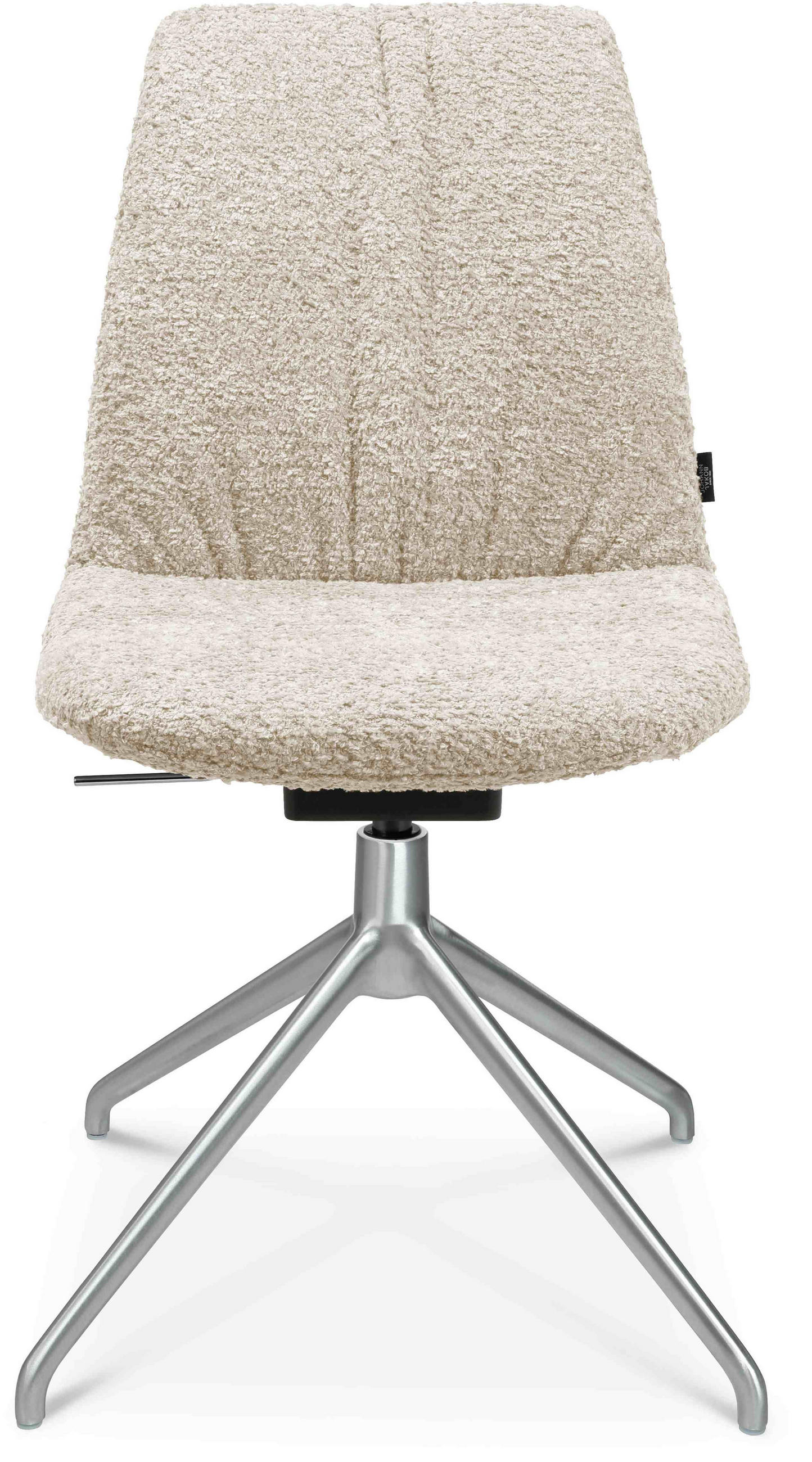 STUHL Bouclé Creme, Alufarben  - Creme/Alufarben, Design, Textil/Metall (46/81,5-84,5/55cm) - Johann Jakob