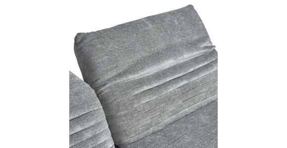 ECKSOFA Grau Chenille  - Schwarz/Grau, Design, Textil/Metall (280/170-195cm) - Dieter Knoll