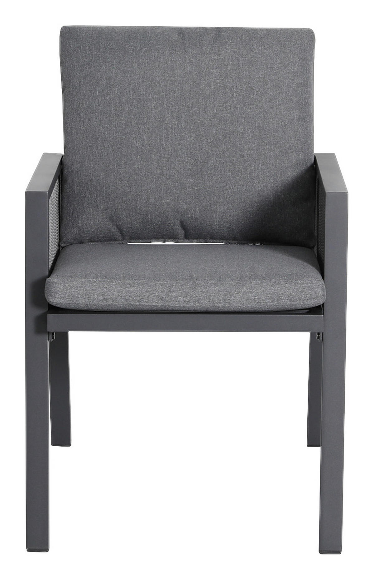 LOUNGE NASLANJAČ tkanina aluminij  - siva/antracit, Moderno, kovina/umetna masa (69/85/56cm) - Amatio