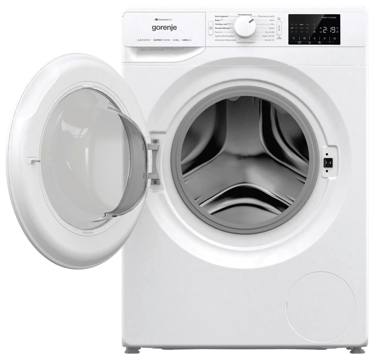 WASCHMASCHINE WPNEI94A1DTS   - Weiß, Basics, Glas/Kunststoff (60/85/54,5cm) - Gorenje