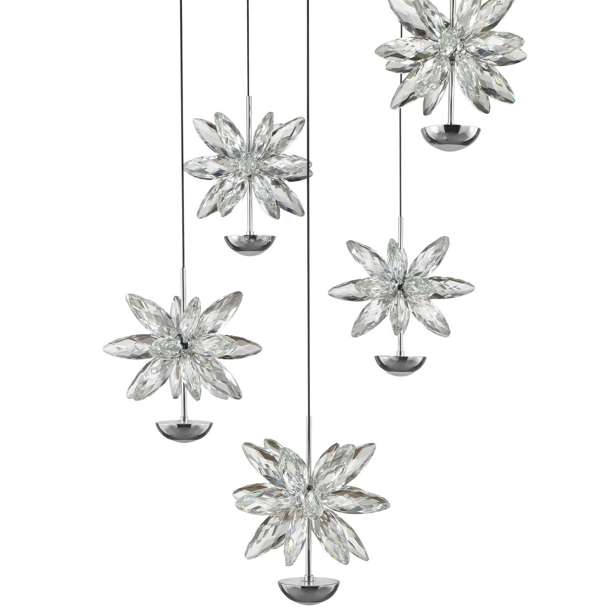 LED-PENDELLEUCHTE 42/170 cm    - Klar/Chromfarben, Basics, Glas/Metall (42/170cm) - Brilliant