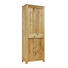 GARDEROBENSCHRANK Wildeiche massiv, teilmassiv geölt Eichefarben - Eichefarben, Basics, Holz (72,7/197/36,8cm) - Linea Natura