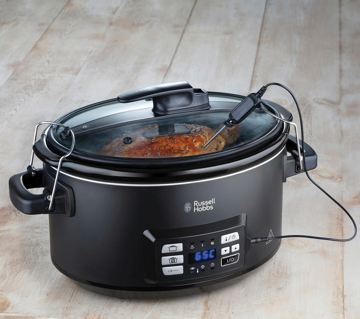 DAMPFGARER  - Schwarz, Basics, Keramik/Metall (22/31/40cm) - Russell Hobbs