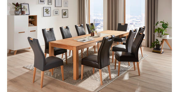 STUHL in Holz, Textil Grau, Buchefarben - Buchefarben/Grau, KONVENTIONELL, Holz/Textil (47/100/64cm) - Cantus