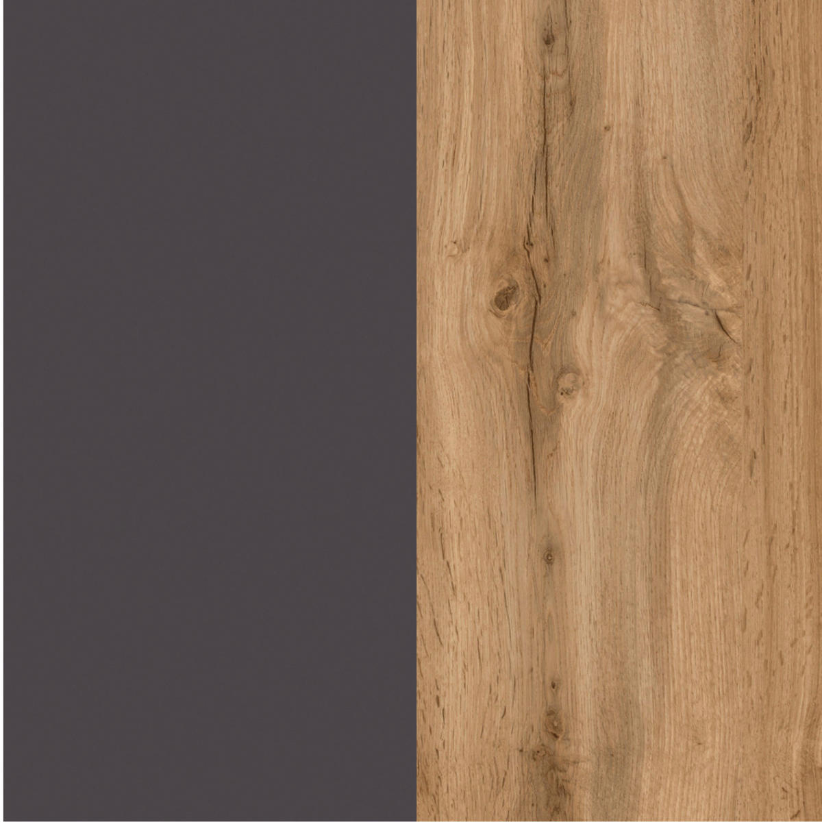 MIDISCHRANK 40/130/35 cm  - Eiche Wotan/Silberfarben, Modern, Holzwerkstoff/Kunststoff (40/130/35cm) - Held