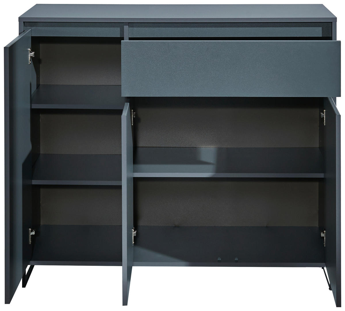 KOMODA, antracit  - antracit, Konvencionalno, leseni material (118/103/38cm) - MID.YOU