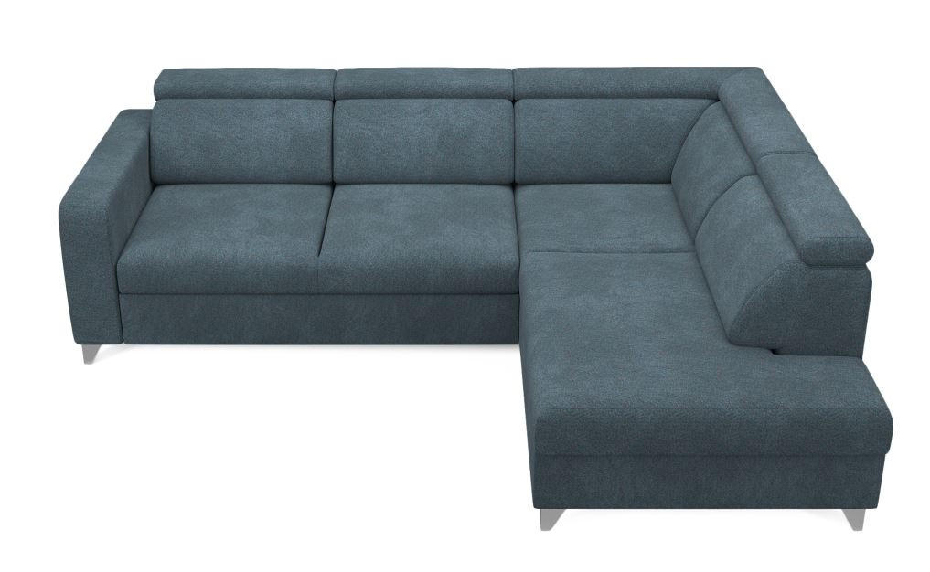 ECKSCHLAFSOFA Petrol  - Petrol, Design, Textil (250/174cm) - MID.YOU