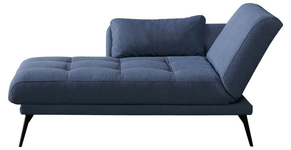 RÉCAMIERE Amira in Dunkelblau  - Schwarz/Dunkelblau, KONVENTIONELL, Textil/Metall (200/85/106cm) - Novel