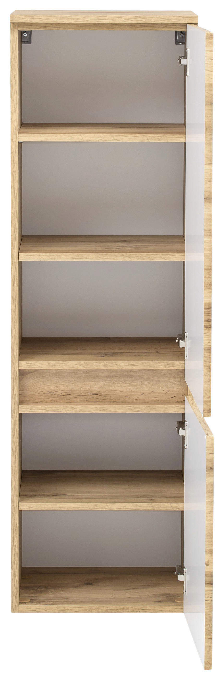 MIDISCHRANK 40/130/35 cm  - Eichefarben/Silberfarben, KONVENTIONELL, Holzwerkstoff/Kunststoff (40/130/35cm) - Held