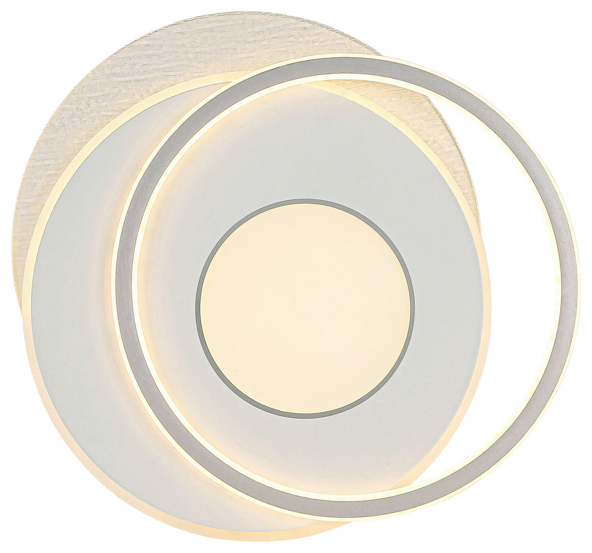 DECKENLEUCHTE 44/48/5 cm   - Chromfarben/Alufarben, Trend, Kunststoff/Metall (44/48/5cm) - Novel