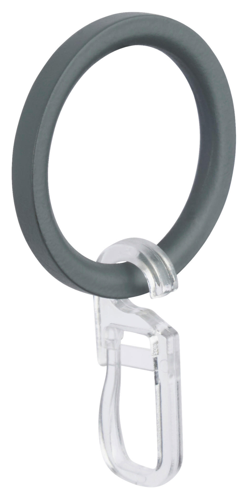 SET INELE PERDEA CU CLIPS   - gri închis, Basics, metal (6cm) - Homeware