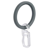 SET INELE PERDEA CU CLIPS   - gri închis, Basics, metal (6cm) - Homeware