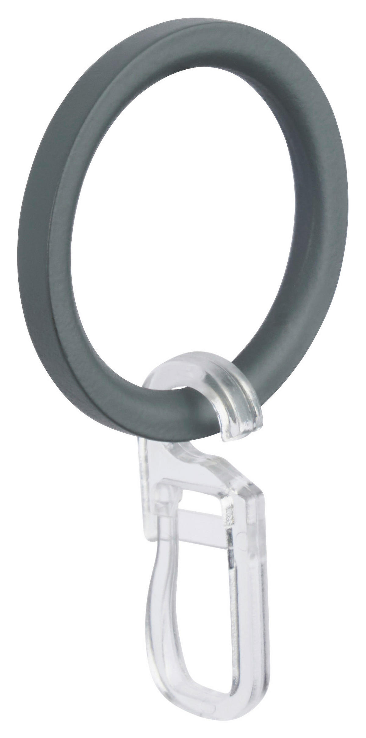 SET INELE PERDEA CU CLIPS   - gri închis, Basics, metal (6cm) - Homeware