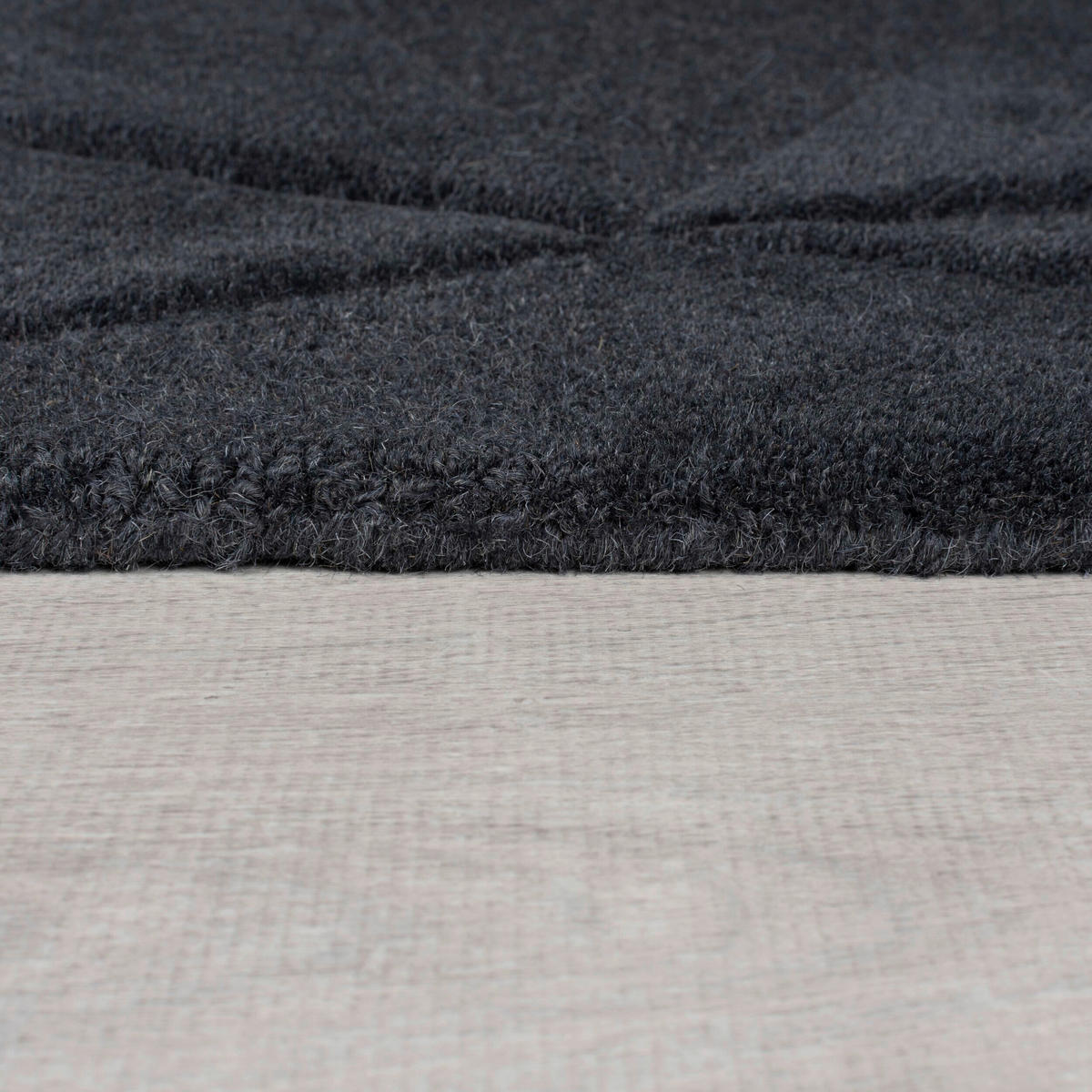 WOLLTEPPICH 160/160 cm Grau  - Grau, MODERN, Textil (160/160cm) - Xora