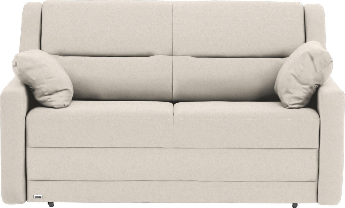 SCHLAFSOFA Flachgewebe Naturfarben Armlehnenkissen  - Schwarz/Naturfarben, KONVENTIONELL, Kunststoff/Textil (152/88/91cm) - Sedda