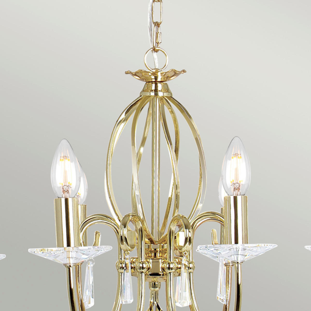 TAKKRONA Brass 65/55 cm  - mässingsfärgad, Klassisk, metall (65/55cm) - Elstead Lighting