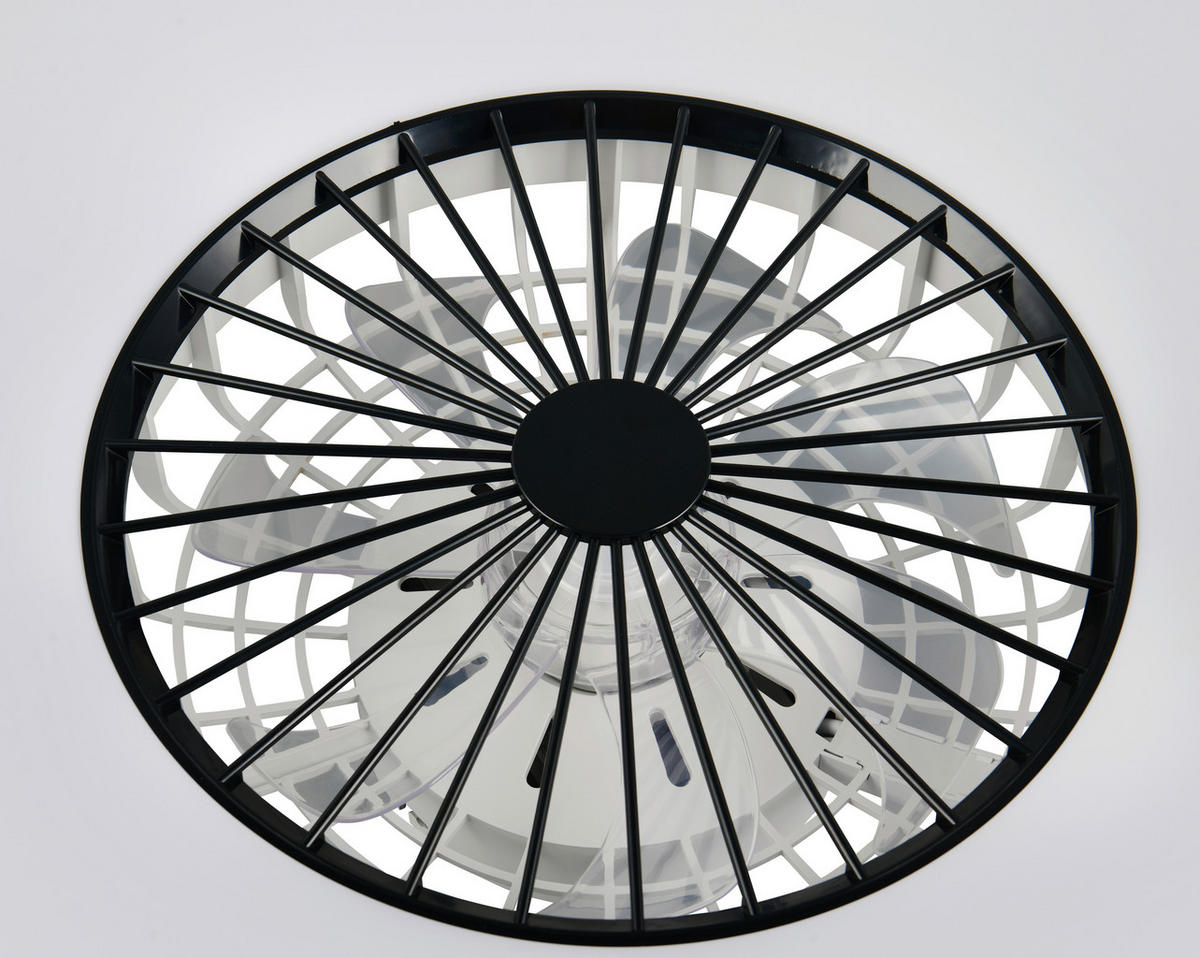 DECKENVENTILATOR - Klar/Schwarz, Design, Kunststoff (60/19.5cm) - Trio Leuchten
