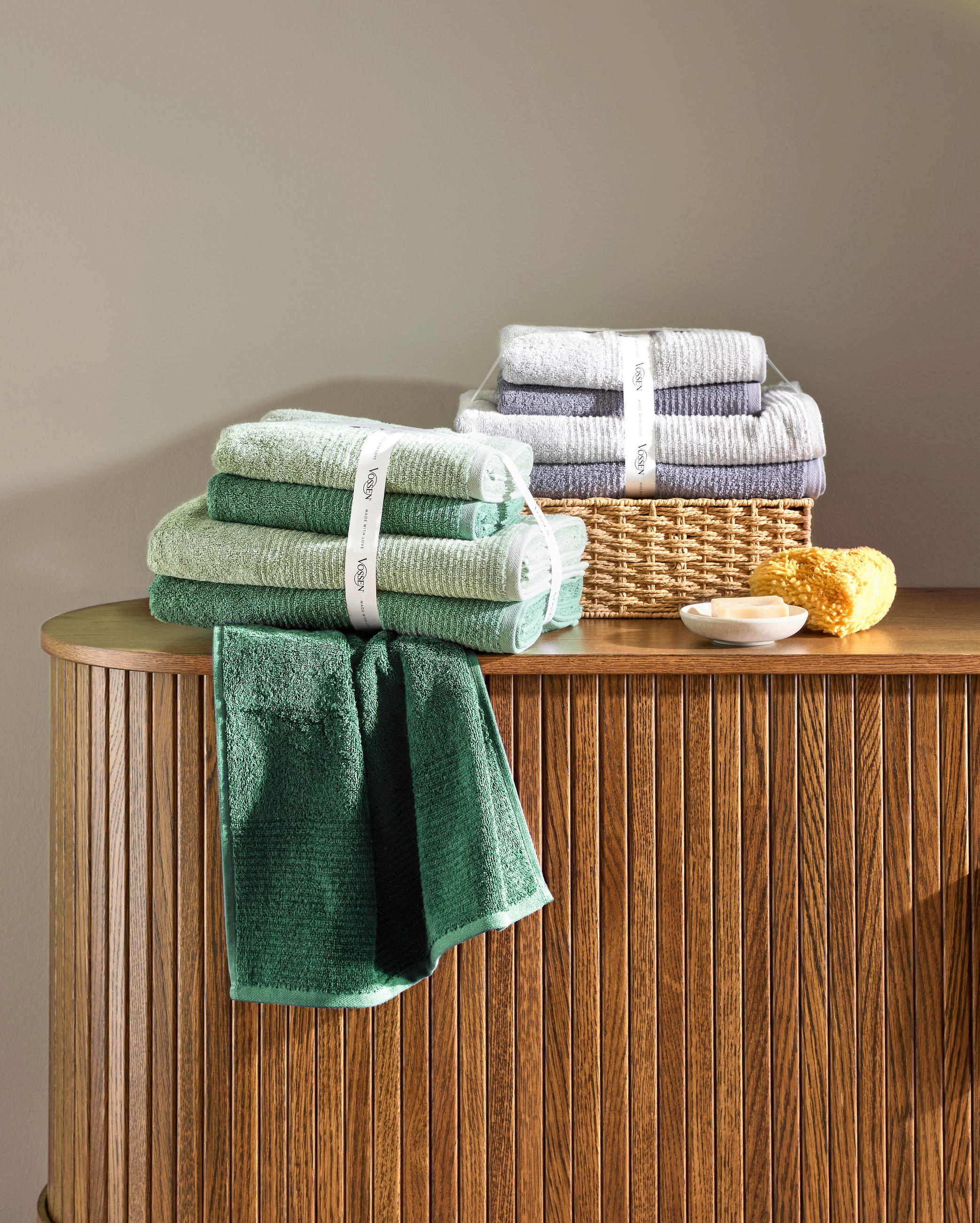 SADA RUČNÍKŮ A OSUŠEK, modrá - modrá, Basics, textil - Vossen