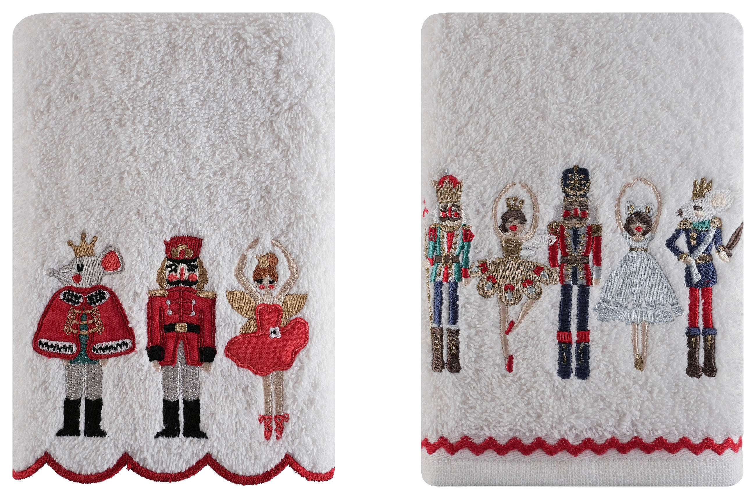 X-Mas SADA RUČNÍKŮ A OSUŠEK, 40/60 cm, bílá