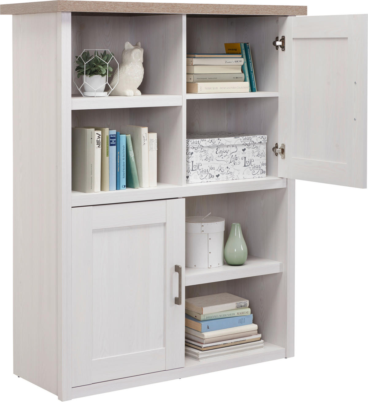 HIGHBOARD  in 106/135/42 cm  - Trüffeleichefarben/Graphitfarben, LIFESTYLE, Holzwerkstoff/Metall (106/135/42cm) - Carryhome