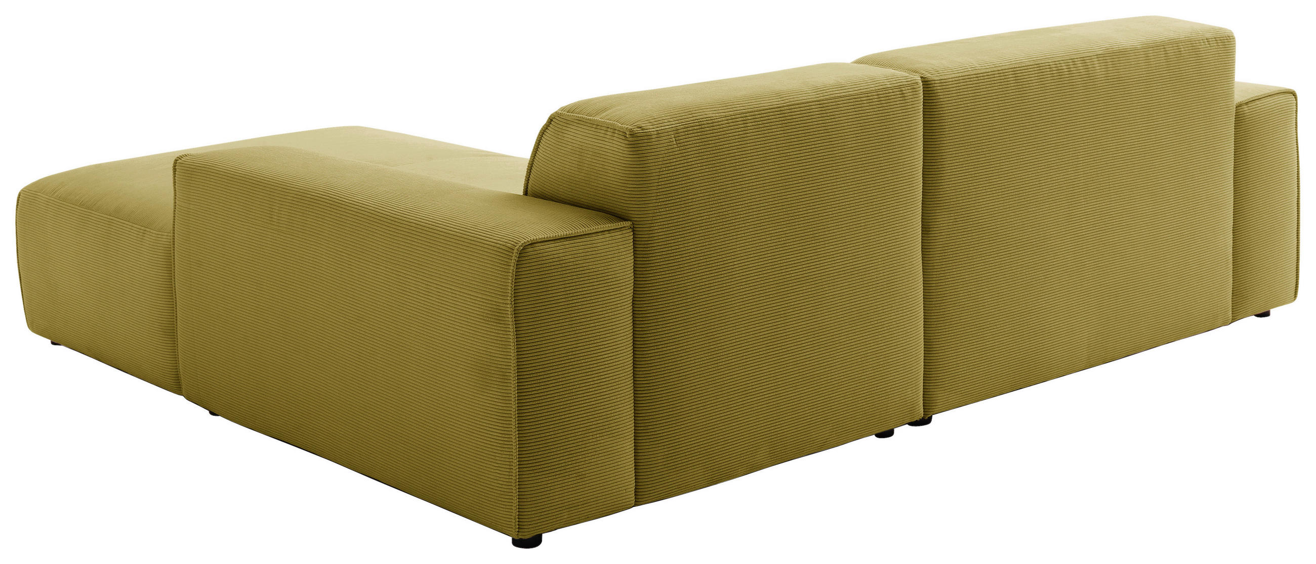 ECKSOFA in Cord Gelb, Grün  230/189 cm  - Gelb/Schwarz, Design, Kunststoff/Textil (230/189cm) - Pure Home Lifestyle