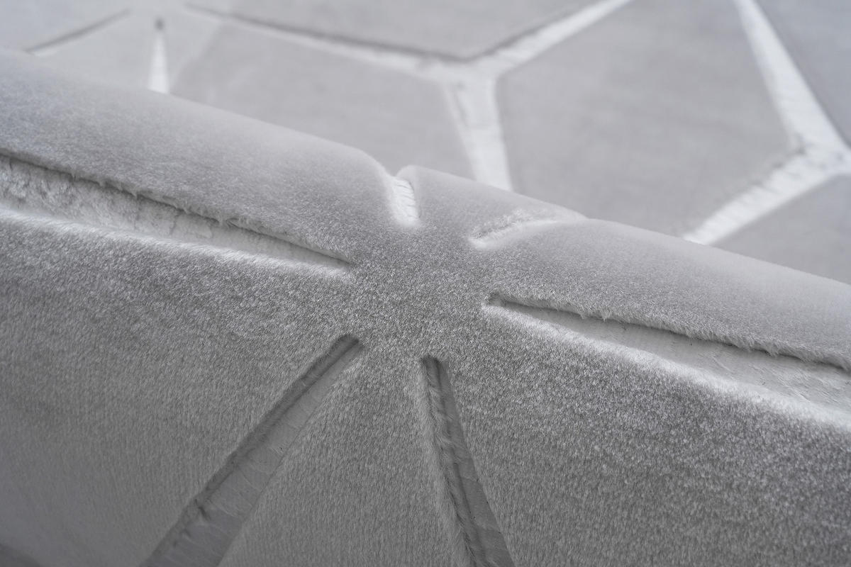 FLACHWEBETEPPICH  Wohnzimmer 160/220 cm Calma Silberfarben rechteckig  - Silberfarben, Basics, Textil (160/220cm) - Kayoom
