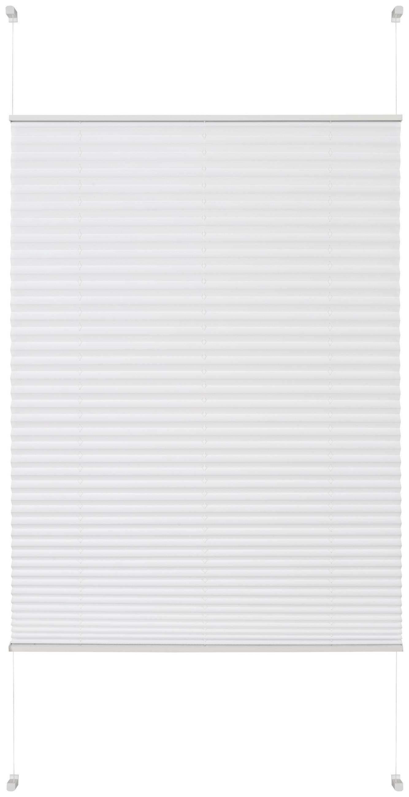 PLISSEE  halbtransparent   50/130 cm  - Weiß, Basics, Textil (50/130cm) - Boxxx