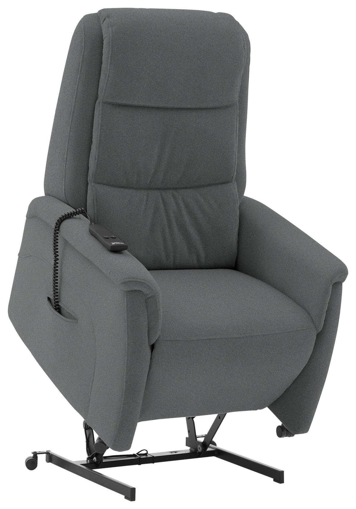 FERNSEHSESSEL in Mikrofaser Grau  - Schwarz/Grau, Konventionell, Kunststoff/Textil (70/107/88cm) - Livetastic