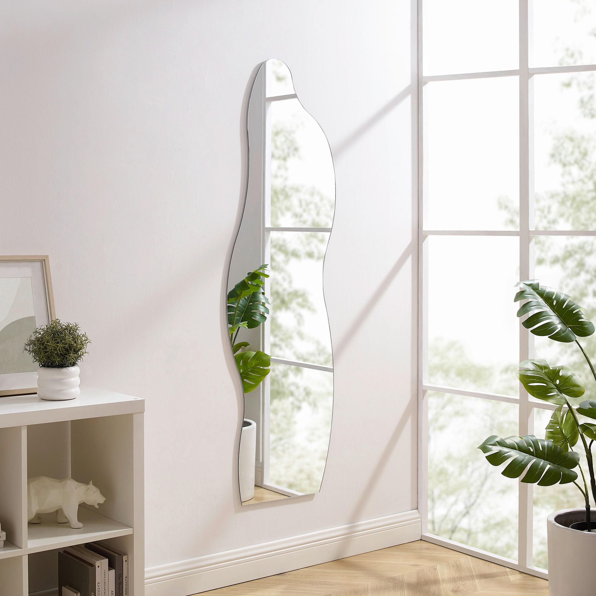WANDSPIEGEL 50/160/0,5 cm  - Klar, Design, Glas/Holzwerkstoff (50/160/0,5cm) - Livetastic