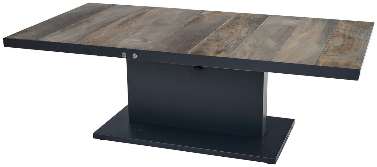 GARTENTISCH 180/100/52,5-77,5 cm Metall rechteckig  - Anthrazit, Basics, Metall (180/100/52,5-77,5cm) - Siena Garden