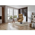 RELAXSESSEL in Leder Honig  - Edelstahlfarben/Honig, Design, Leder/Metall (78/112/85cm) - Cantus