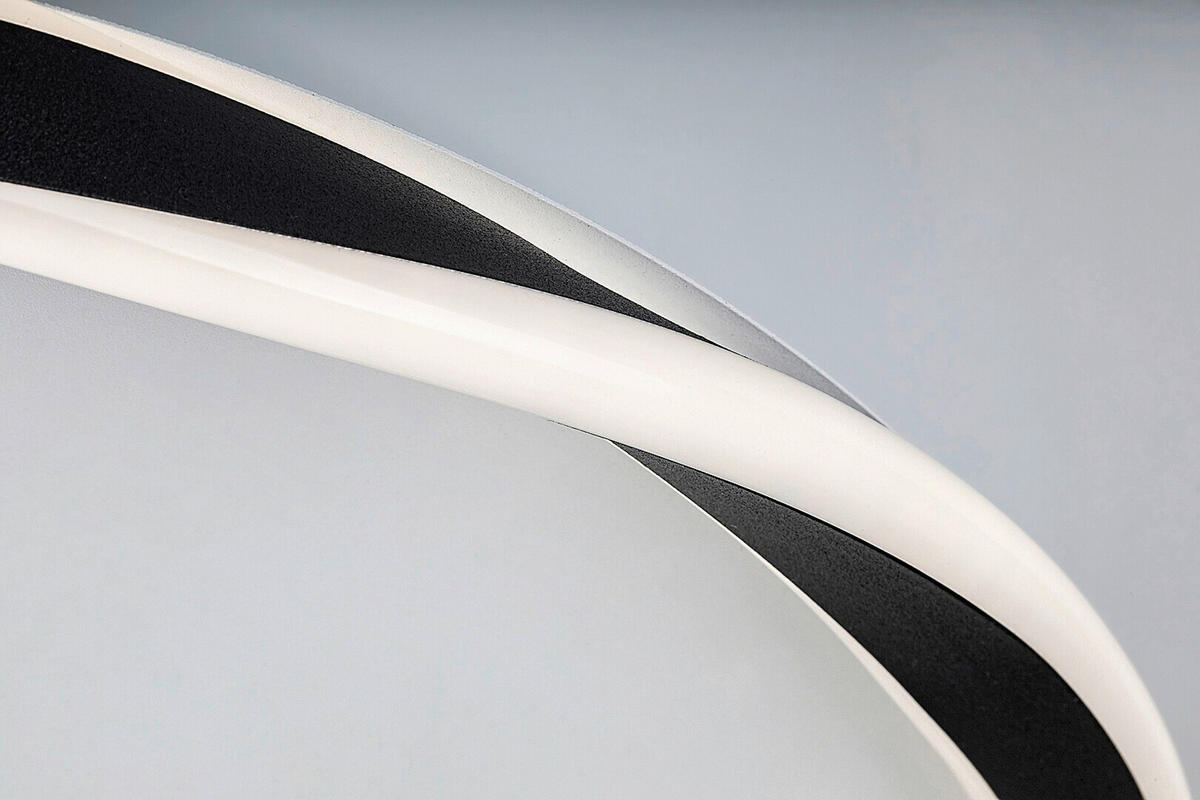 LED PLAFONJERA MATHIOLA  - bela/crna, Osnovno, metal/plastika (56/6cm)