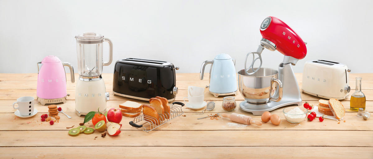 TOASTER  - Schwarz Hochglanz, Basics, Metall (39.4/21.5/39.4cm) - SMEG
