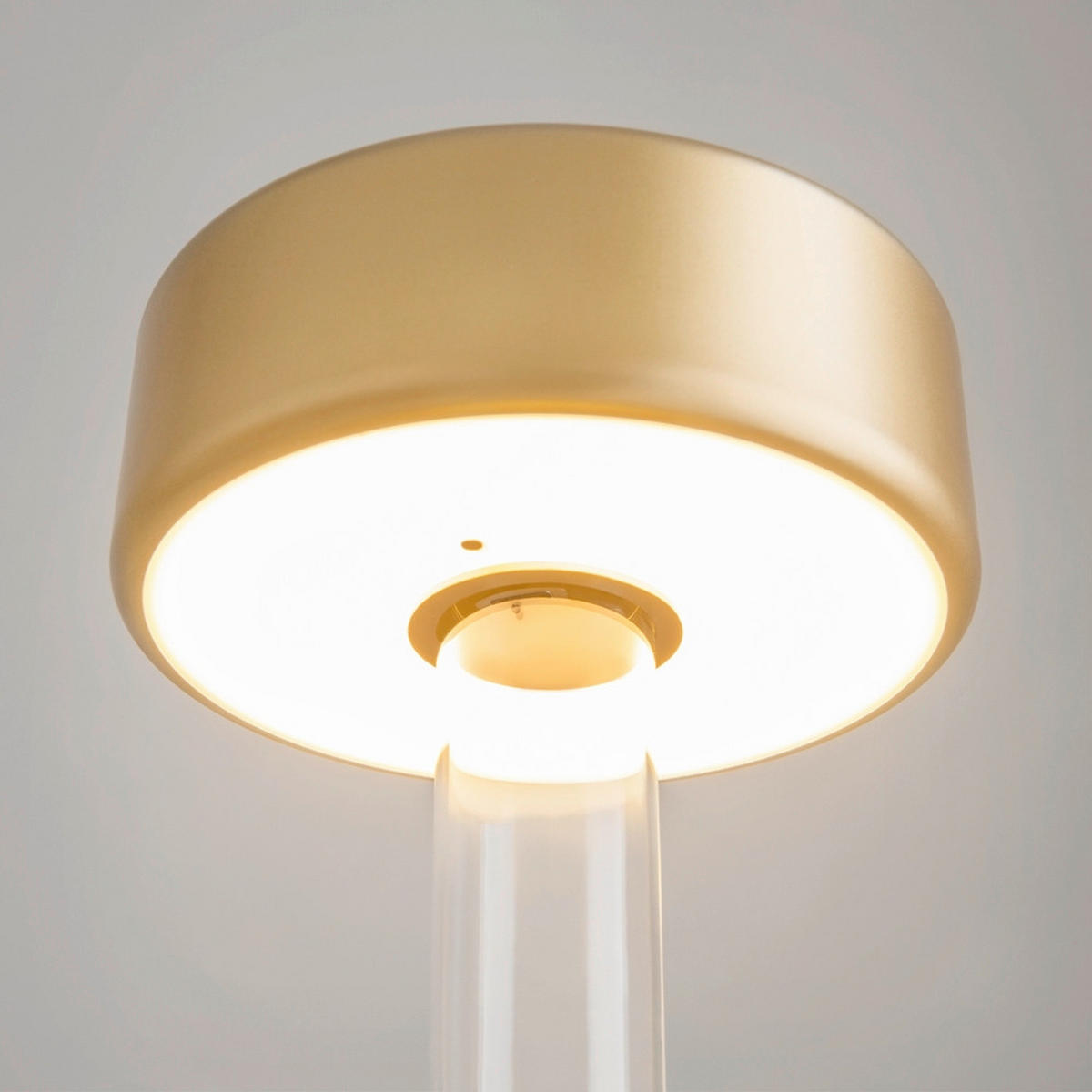 AKKU-TISCHLEUCHTE AI Collaboration 12/34,8 cm   - Transparent/Goldfarben, Design, Glas/Metall (12/34,8cm) - MAYTONI