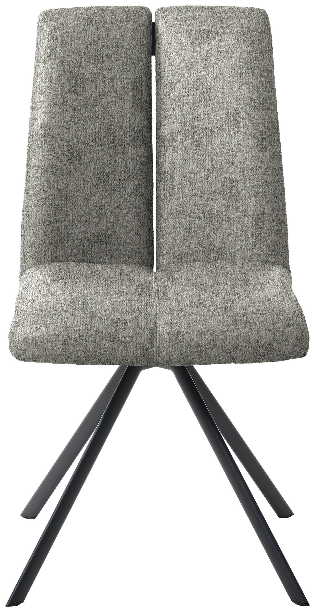 STUHL  Stoffauswahl Webstoff  - Anthrazit/Hellgrau, Design, Textil/Metall (50/92/64cm) - Venjakob