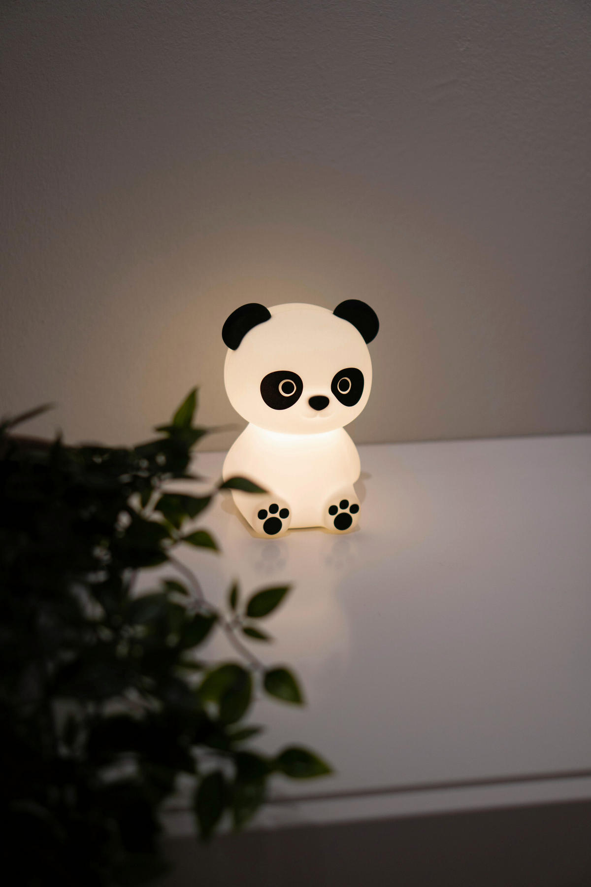 KINDER-NACHTLICHT Paddy Panda 9/12/9 cm   - Weiß, KONVENTIONELL, Kunststoff (9/12/9cm) - P & B