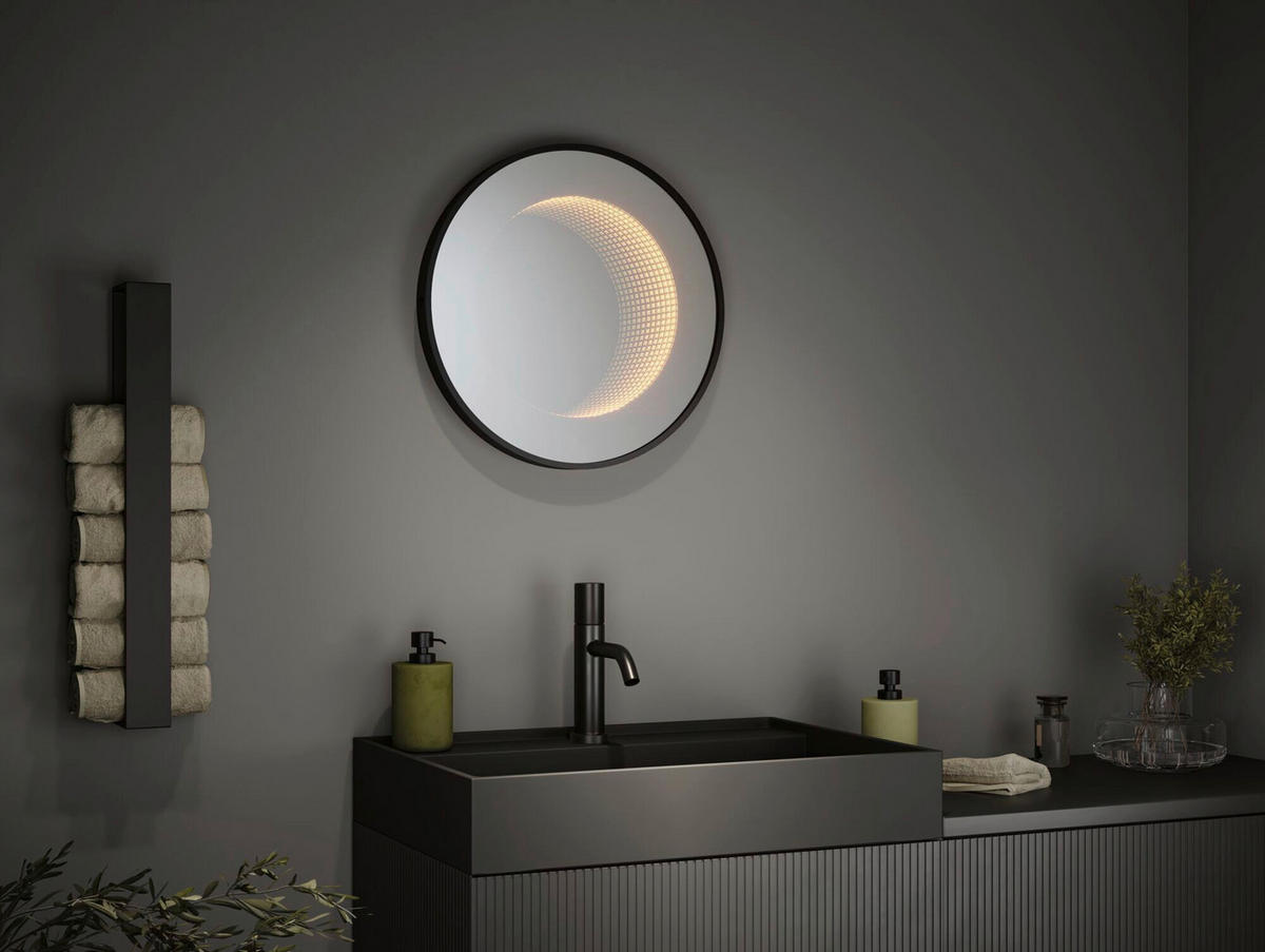 LED-WANDLEUCHTE Miro 50/4 cm   - Schwarz, Basics, Glas/Metall (50/4cm) - Paulmann