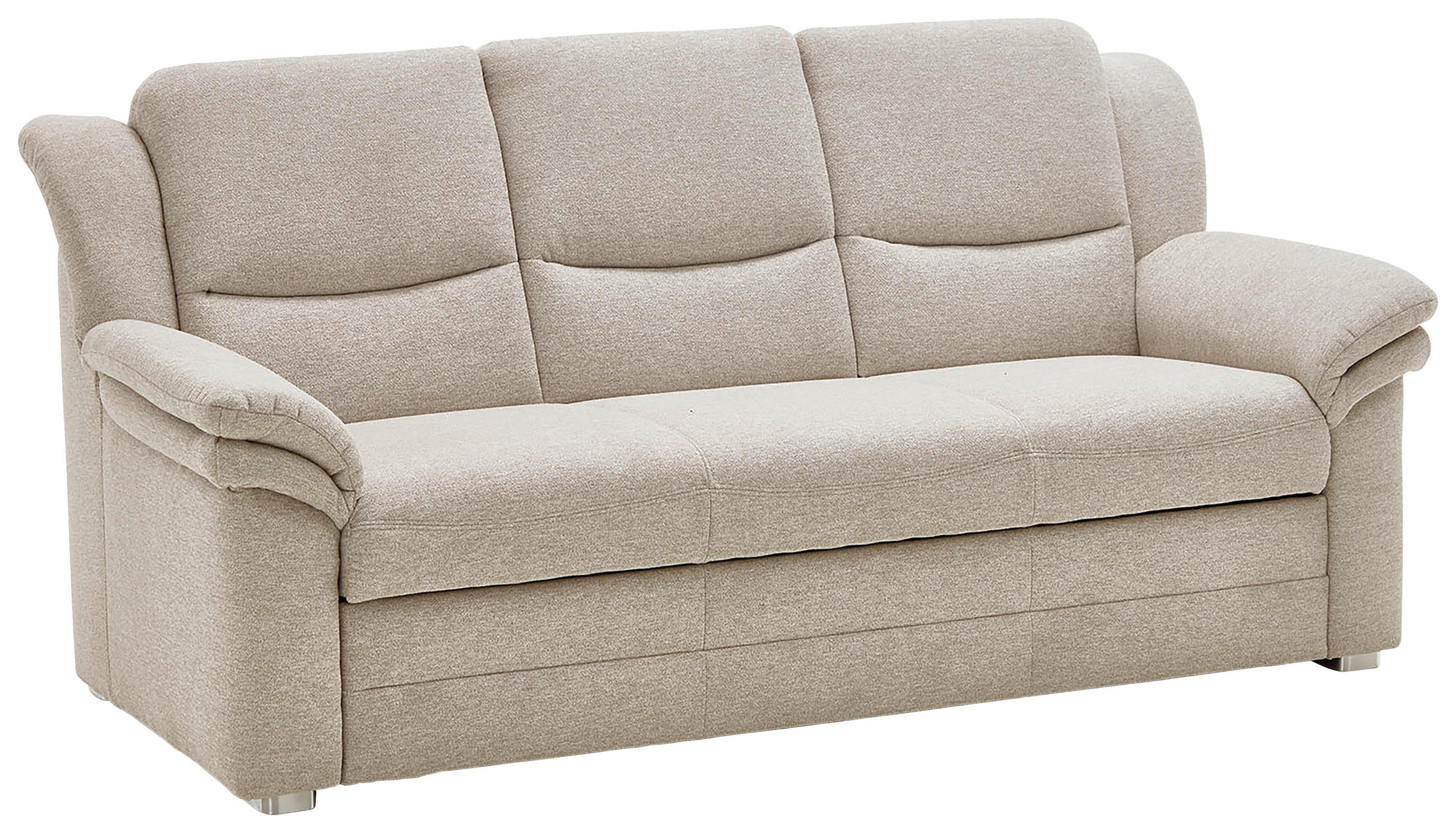 HÁROMÜLÉSES KANAPÉ - bézs, Konventionell, textil/fém (202/96/89cm) - Beldomo Comfort